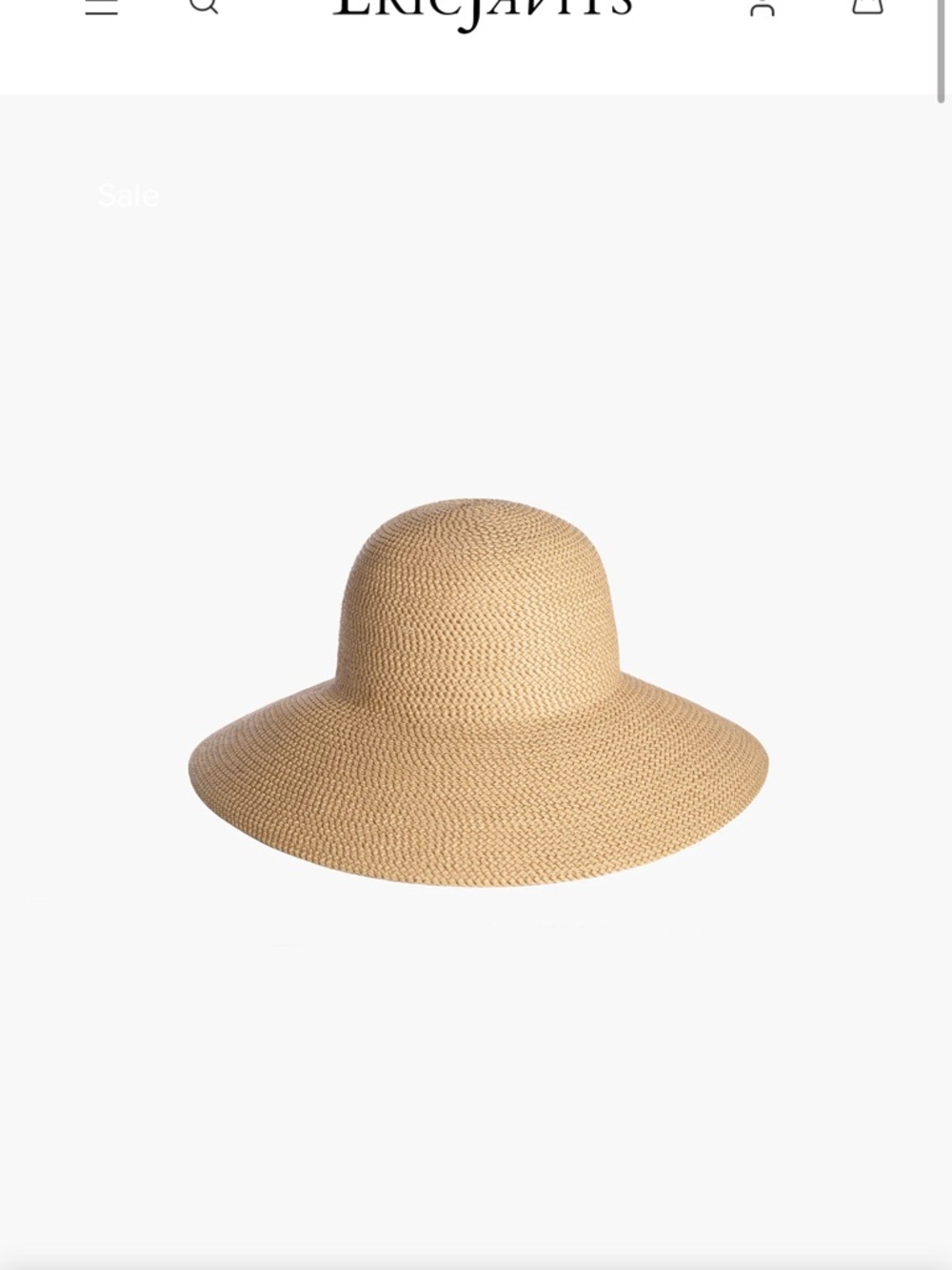 Eric Javits Wide-Brim Straw Sun Hat - Natural Tan